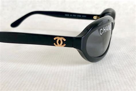 chanel vintage glasses replica|Chanel sunglasses with leather sides.